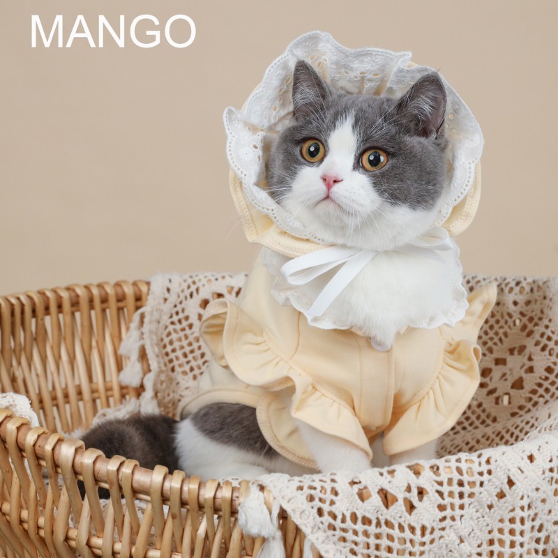 Cat clothes summer thin anti falling wool cotton sleeveless vest kitten pet kitten English short puppet blue cat suit