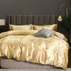 Bedding European Court yellow geometric stripe jacquard ice three or four piece set