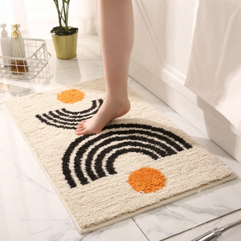 Simple toilet door mat water absorbent foot mat home bathroom non slip mat Door Mat Carpet