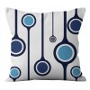 Geometric Pillow Cover Blue Gray geometric wave lattice pillow cover haze blue peach skin velvet pillow cover