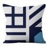 Geometric Pillow Cover Blue Gray geometric wave lattice pillow cover haze blue peach skin velvet pillow cover