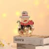 Christmas decorations LED luminous Santa Claus shape wooden Christmas ornaments hotel window layout
