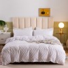 Bedding bedding solid color plain color flower cutting wavy craft diamond lattice three piece set