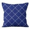Geometric Pillow Cover Blue Bohemian geometric wave lattice pillow cover European pattern