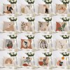 Nordic Abstract plush pillow Morandi sofa pillow cover modern simple short plush printed pillow cover cushion cover