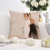 Nordic Abstract plush pillow Morandi sofa pillow cover modern simple short plush printed pillow cover cushion cover