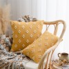 Ins wind pillow case star yellow flower pillow case simple living room waist pillow tufted drift window flower pillow