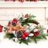 Christmas decorations eucalyptus leaf simulation wreath half ring Christmas window door Pendant