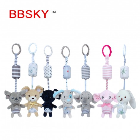 BBSKY baby wind chime stroller pendant baby elephant koala bear pendant car hanging bed bell toy