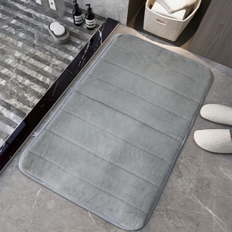 Simple solid color coral velvet quilted floor mat toilet bathroom absorbent doormat household porch foot mat custom made