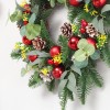 Eucalyptus leaf Christmas ball simulation Wreath Christmas decorations wall hanging door hanging
