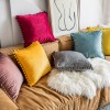Nordic ins wool ball velvet pillow cover waist back retro pillow Plush Dutch velvet sofa pillow back