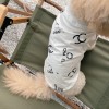 Maltese clothes small dog Teddy Bomei cat puppet blue white British short anti hair loss thin breathable T-shirt