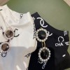 Maltese clothes small dog Teddy Bomei cat puppet blue white British short anti hair loss thin breathable T-shirt
