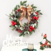 Christmas decorations eucalyptus leaf pinecone simulation Wreath Christmas window door Pendant