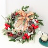 Christmas decorations eucalyptus leaf pinecone simulation Wreath Christmas window door Pendant