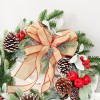 Christmas decorations eucalyptus leaf pinecone simulation Wreath Christmas window door Pendant