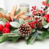Christmas decorations eucalyptus leaf pinecone simulation Wreath Christmas window door Pendant
