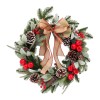 Christmas decorations eucalyptus leaf pinecone simulation Wreath Christmas window door Pendant