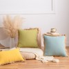 Cotton linen pillow cover tassel side sofa cushion Nordic style thickened waist pillow solid linen backrest pillow
