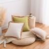 Cotton linen pillow cover tassel side sofa cushion Nordic style thickened waist pillow solid linen backrest pillow