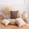 Cotton linen pillow cover tassel side sofa cushion Nordic style thickened waist pillow solid linen backrest pillow