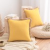 Cotton linen pillow cover tassel side sofa cushion Nordic style thickened waist pillow solid linen backrest pillow