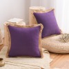 Cotton linen pillow cover tassel side sofa cushion Nordic style thickened waist pillow solid linen backrest pillow
