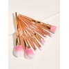 The charm boat 8 makeup brush, rose gold heart type powder powder brush, set up beauty tools 8 Eye Shadow brushes.