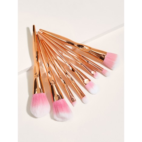 The charm boat 8 makeup brush, rose gold heart type powder powder brush, set up beauty tools 8 Eye Shadow brushes.