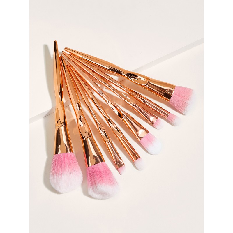 The charm boat 8 makeup brush, rose gold heart type powder powder brush, set up beauty tools 8 Eye Shadow brushes.
