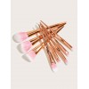 The charm boat 8 makeup brush, rose gold heart type powder powder brush, set up beauty tools 8 Eye Shadow brushes.