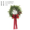 Plaid ribbon PE pine cone Wreath Christmas decorations hotel wall hanging door hanging