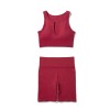 Sexy V-neck vest and shorts tight seamless Yoga suit set women's European and American fitness suit 