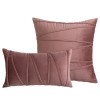 Nordic velvet striped pillow cover light luxury European hotel sofa pillow back cushion back