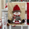 Christmas three-dimensional cartoon chair cover flannel chair cover Christmas party home decoration products