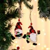 Christmas decorations painted wooden pendant Christmas tree faceless old man Rudolph pattern Pendant