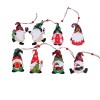 Christmas decorations painted wooden pendant Christmas tree faceless old man Rudolph pattern Pendant
