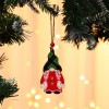 Christmas decorations painted wooden pendant Christmas tree faceless old man Rudolph pattern Pendant