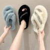 Furry slippers for women in autumn and winter in Europe and America