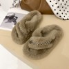 Furry slippers for women in autumn and winter in Europe and America