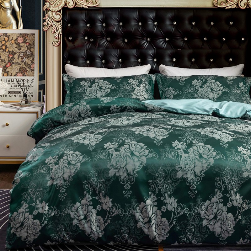 Bedding, European and American court jacquard series, three piece home textile set