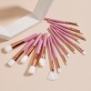 Baimeichuan 15 Makeup Brush Set Pink Small fan-shaped white hair makeup brush beauty tools 15 makeup brushes