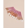 Baimeichuan 15 Makeup Brush Set Pink Small fan-shaped white hair makeup brush beauty tools 15 makeup brushes