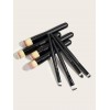 8 sets of makeup brush sets, three color dumb Black 8 Eye Shadow brushes, 8 cosmetic brushes.