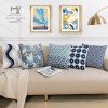 Nordic simple embroidered pillow cushion cotton canvas chain embroidered sofa seat pillow cover