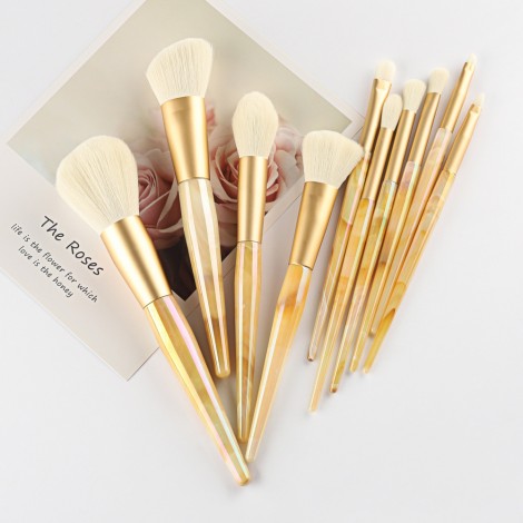 10 pieces of jade cosmetic brush set gradual color makeup tool