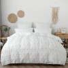Bedding bedding craft solid color flower cut dot wool ball home textile three piece set