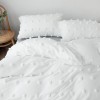 Bedding bedding craft solid color flower cut dot wool ball home textile three piece set