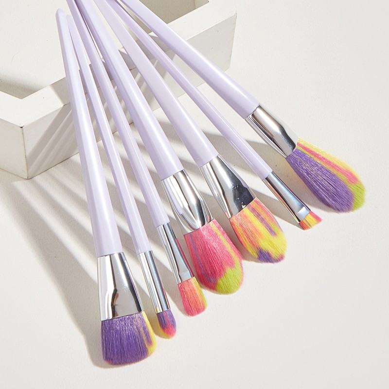 Baimeichuan 7-piece makeup brush set beauty tools diamond beauty brush plastic long rod 7-piece makeup brush